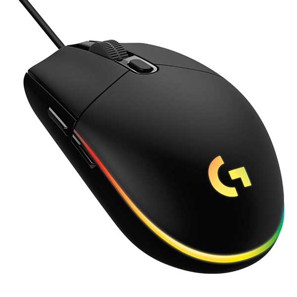 Vue de face du Logitech G203 LIGHTSYNC