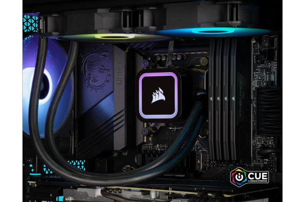 Tête de pompe à éclairage LED blanche en action