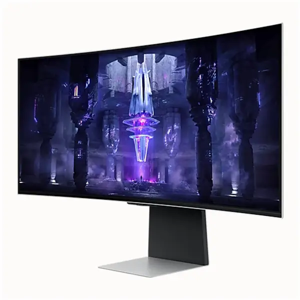 Samsung Odyssey OLED G8, écran gaming 34 pouces 175Hz incurvé.