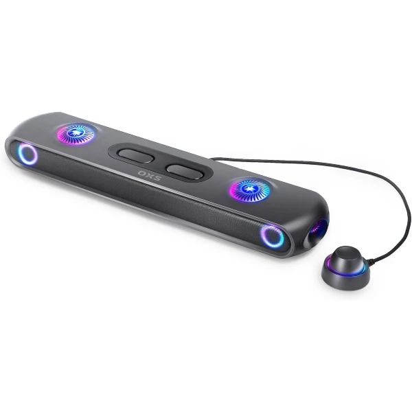 La barre de son OXS Thunder Pro, une solution d'enceintes PC gamer immersive avec éclairage RGB