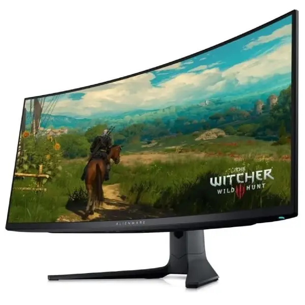Moniteur gaming Alienware AW3423DWF QD-OLED 34 pouces ultrawide avec dalle incurvée 1800R, résolution UWQHD et taux de rafraîchissement 165Hz