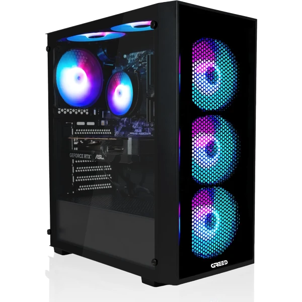 Le Greed MK2, un PC gamer pour Fortnite 240 FPS pas cher et polyvalent avec son processeur Intel Core i7, idéal pour le jeu et le streaming.